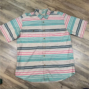 Orvis Vintage XL Striped Button-Down Breathable Resort Wear Retro Coastal